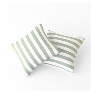 Green Stripe Scatter Cushion 40 x 40cm Single or 2 Pack Available